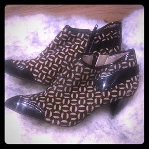 Franco Sarto leather with fur booties
